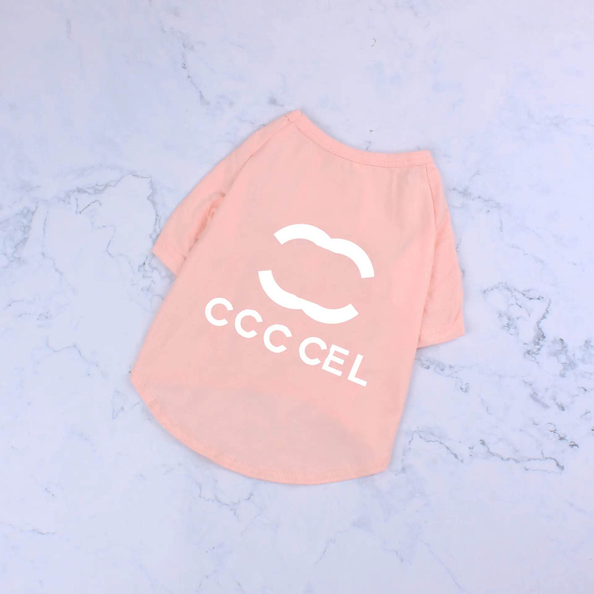 Spring Summer Cotton Stretch Pet Letter T-Shirt - Nai Pet Store