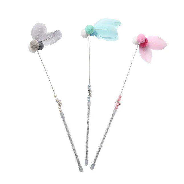 Cat Toy with Bell & Feather™ | Interactive Teaser Wand for Cats