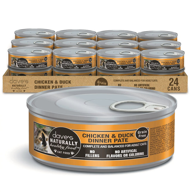 Dave's Pet Food Grain Free Wet Cat Food Chicken & Duck Pate
