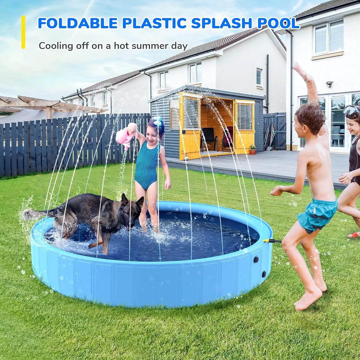 Foldable Pet Splash Pool for Dogs and Bathing Fun - Nai Pet Store