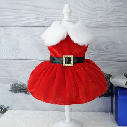 Christmas Velvet Pet Outfit