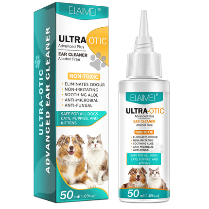 Pet Ear Cleaning Solution 50ml — Gentle, Anti-Mite, Dogs & Cats