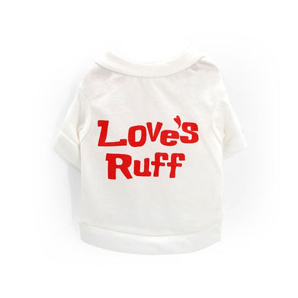 White Cotton Pet T-Shirt | Breathable, Unisex | XS–L