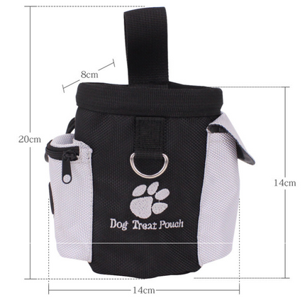 Pet Training Treat Waist Bag | Multi-Pocket | Black