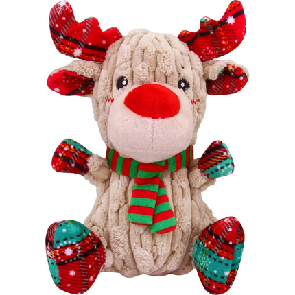Christmas Elk Squeaky & Crinkle Dog Toy