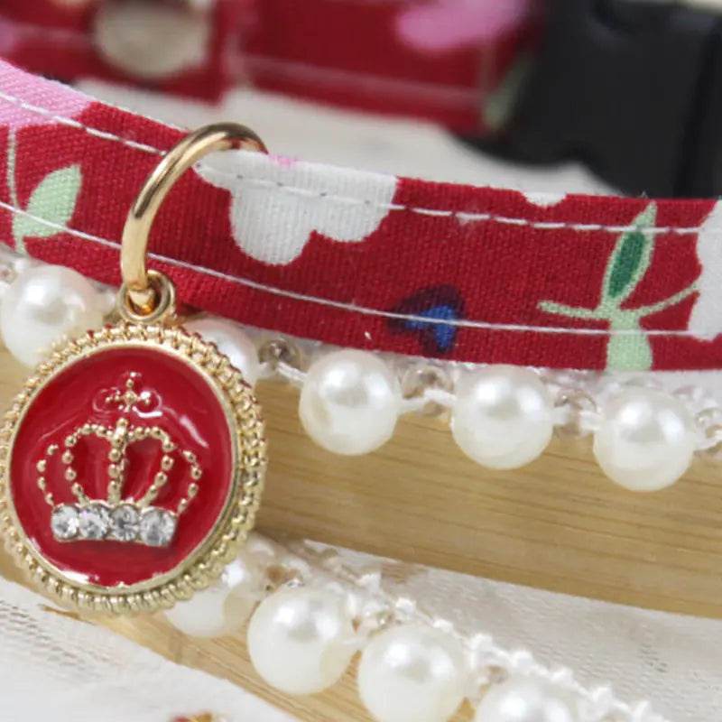 Adjustable Floral Pet Collar with Sweet Design - Nai Pet Store