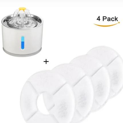 Automatic Pet Water Fountain | LED Light | Filtered | Quiet Pump | Cats & Small Dogs
