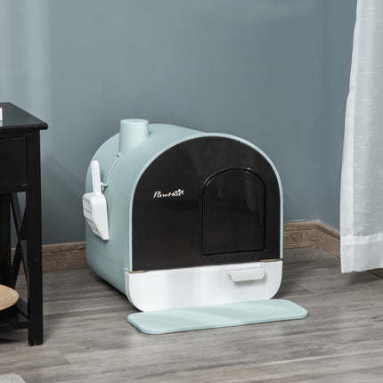 Cat Litter Box With Lid™ | Indoor Hooded Litter Box with Tray, Scoop & Strainer for Cats