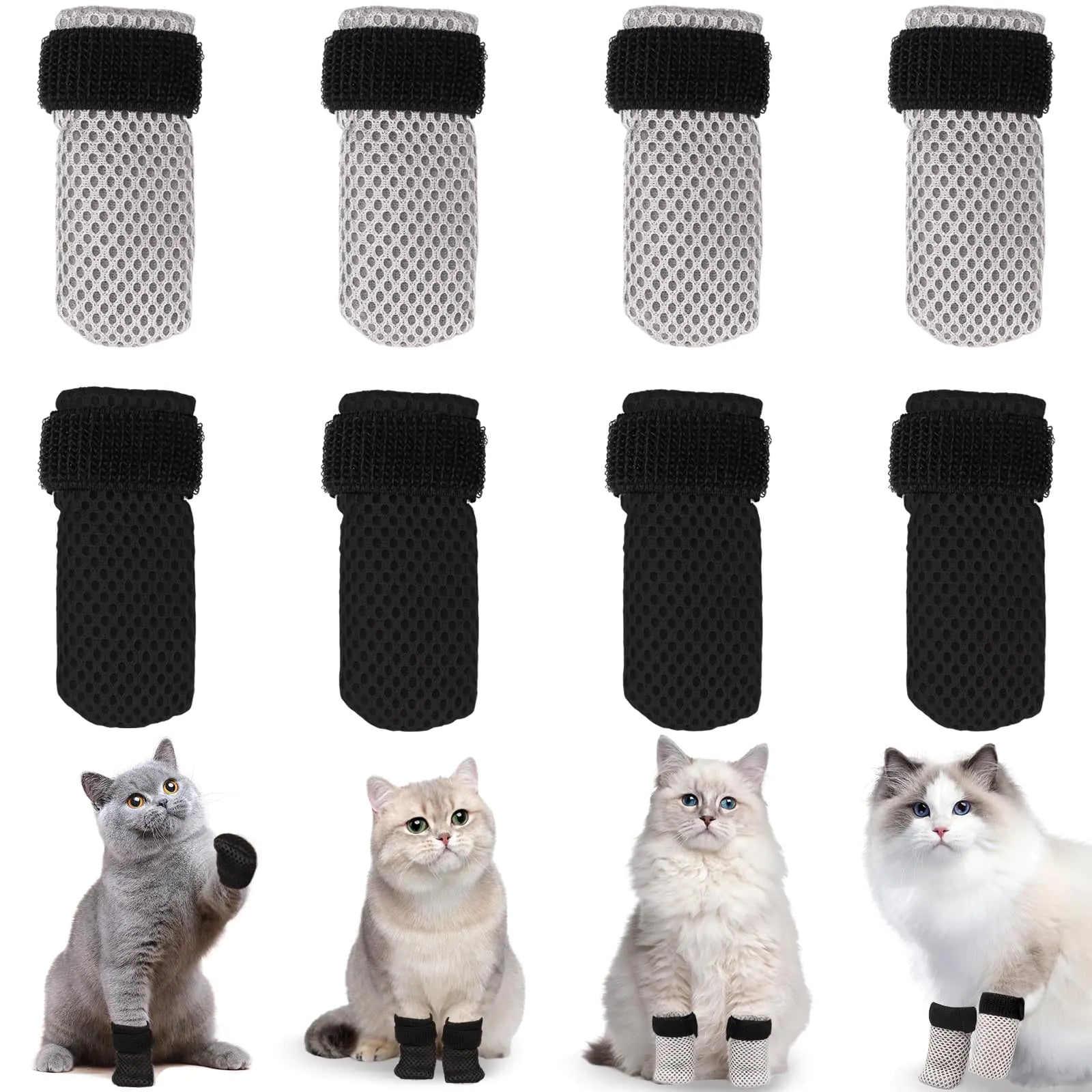 Dexspoeny 8Pcs Cat Mittens