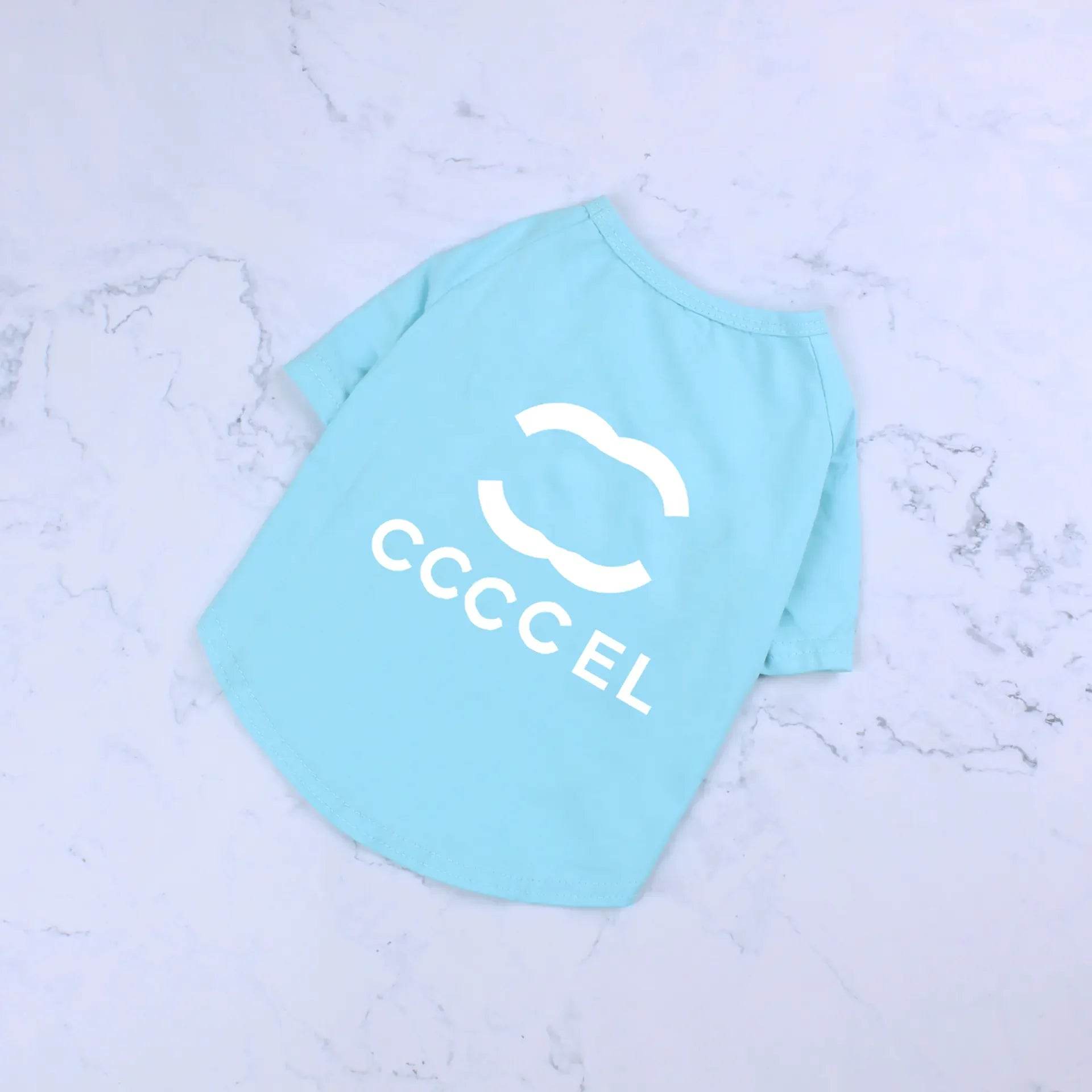 Spring Summer Cotton Stretch Pet Letter T-Shirt - Nai Pet Store