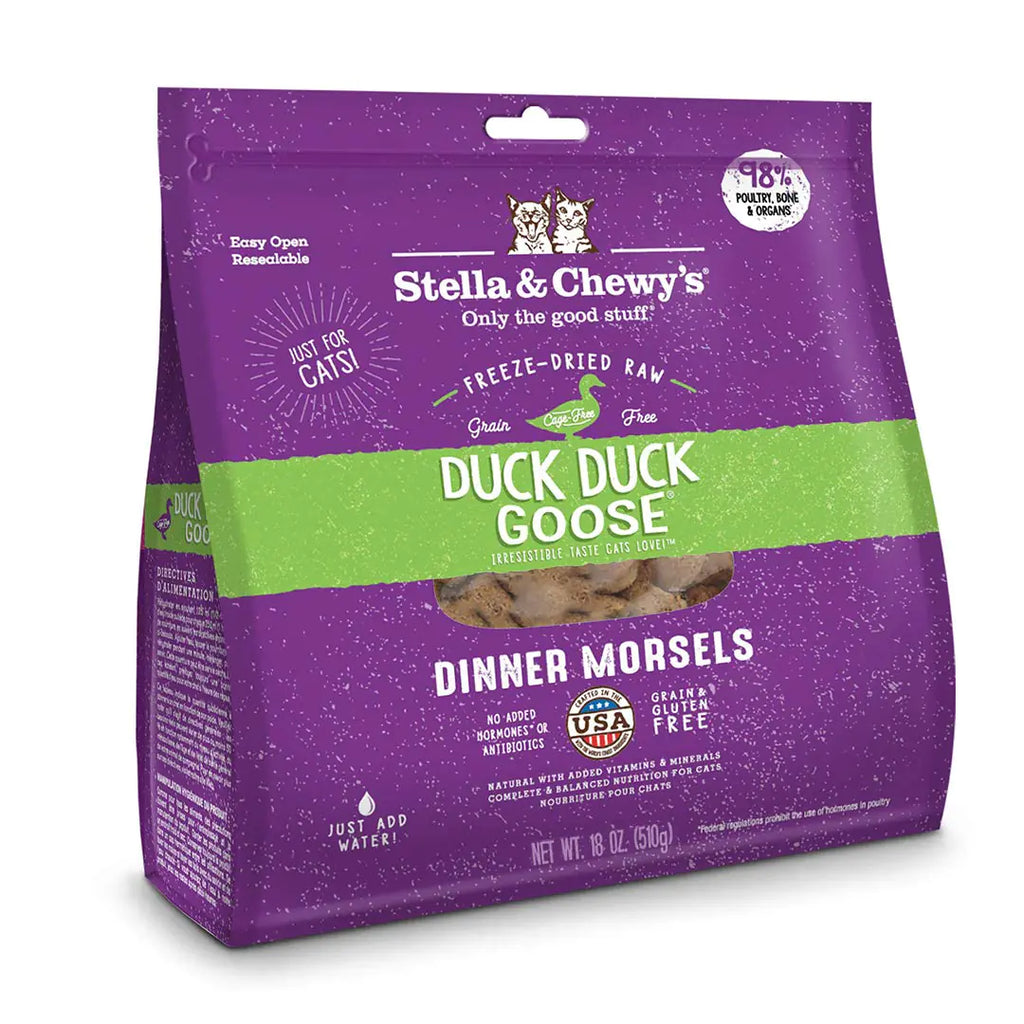 Stella & Chewys Freeze-Dried Raw Cat Dinner Morsels – 18 oz Bag