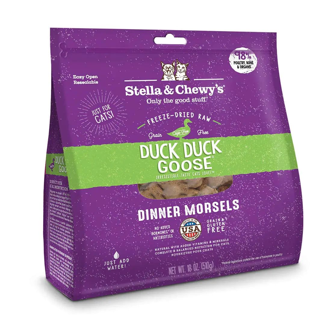 Stella & Chewys Freeze-Dried Raw Cat Dinner Morsels – 18 oz Bag