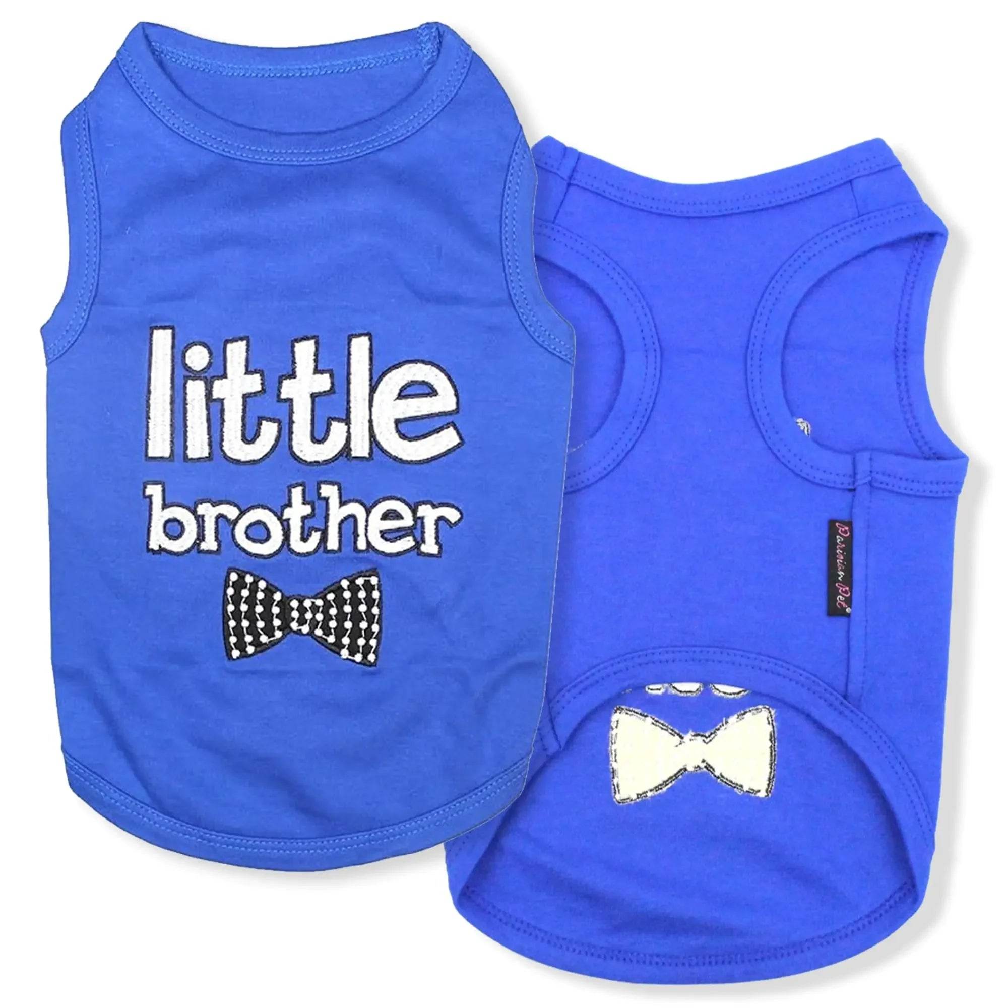 Parisian Pet Dog Cat Clothes Tee Shirts Little Brother T-Shirt L - Nai Pet Store