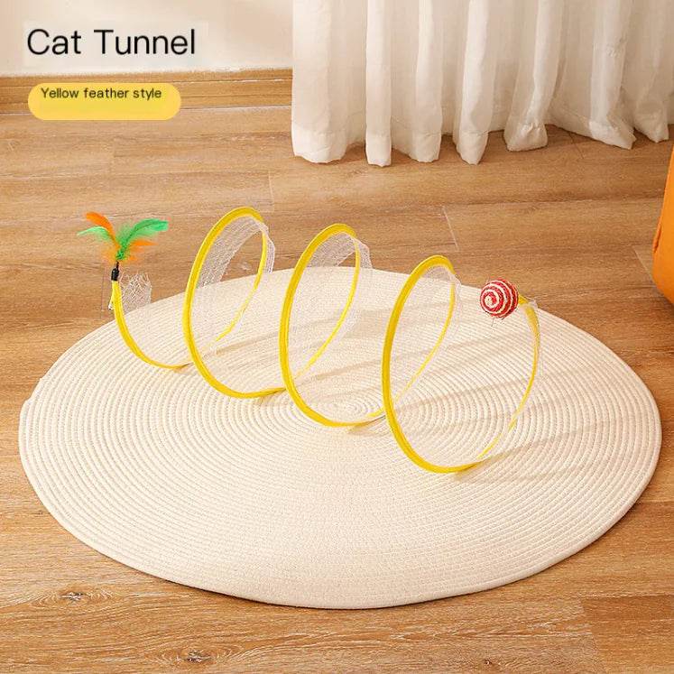 S-shaped Foldable Cat Tunnel Toy for Pets - Nai Pet Store