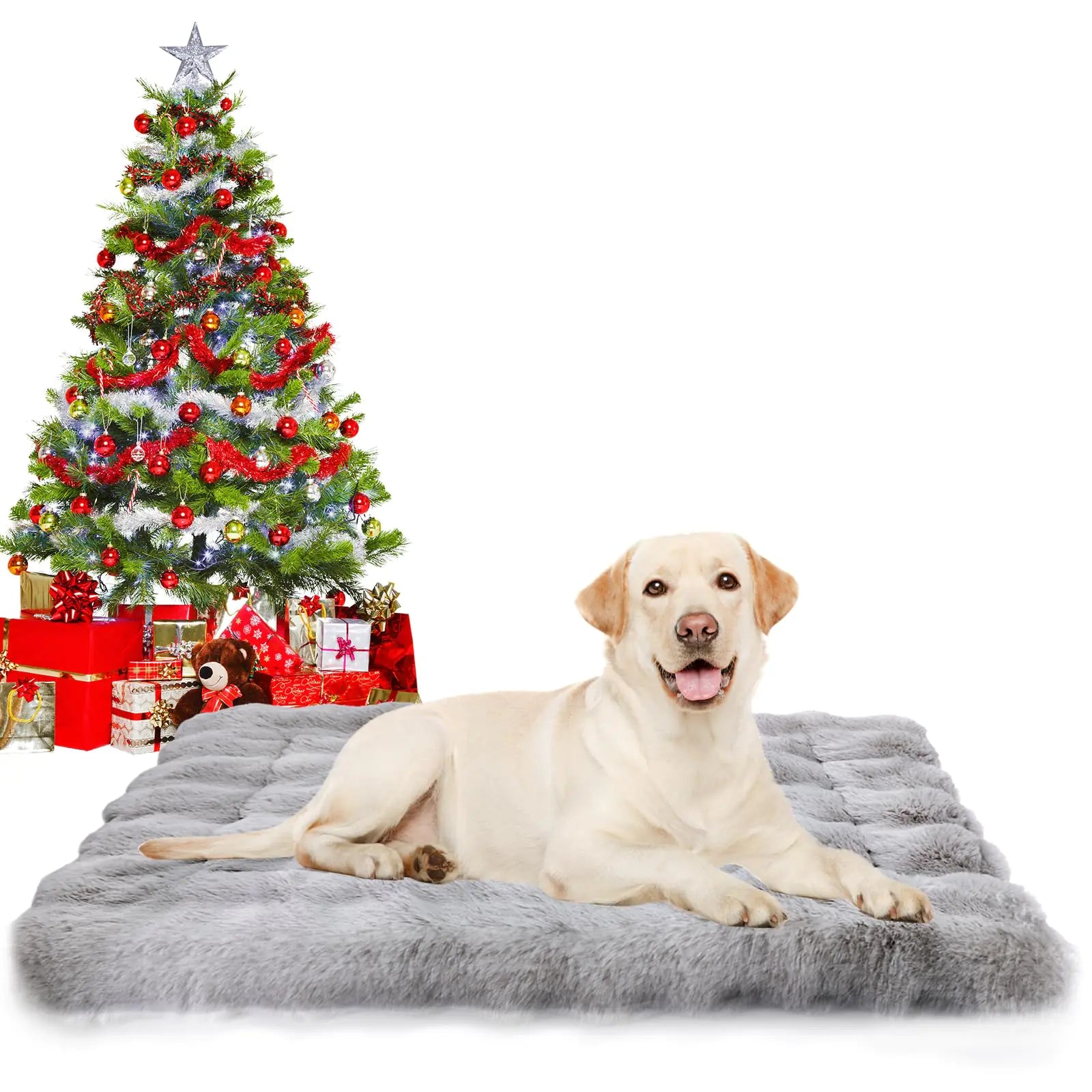 Dog Crate Pad Dog Bed Mat (Grey 35 x 22 Inch)