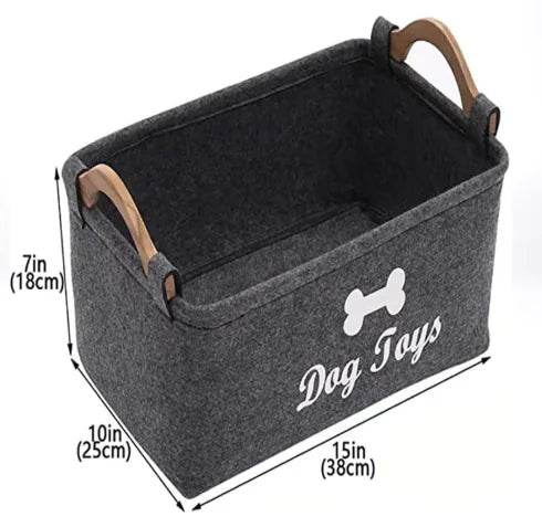 Felt Pet Toy Storage Basket - Nai Pet Store