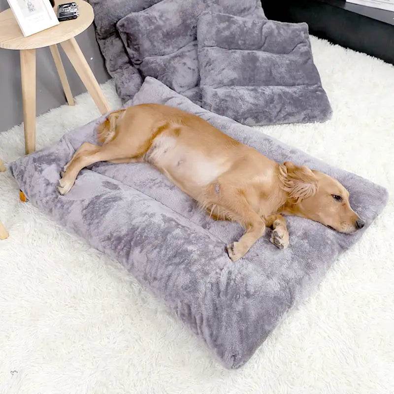 Long Warm Plush Dog Bed with Quilted Base - 4 Sizes - Nai Pet Store