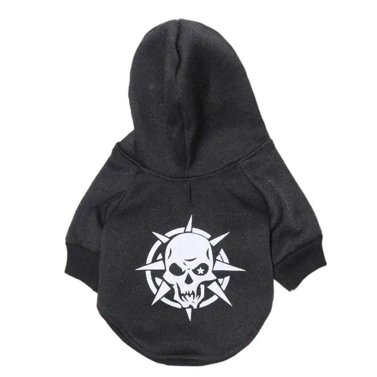 Hooded Scary Skull Fleece Pet T-Shirt - Nai Pet Store