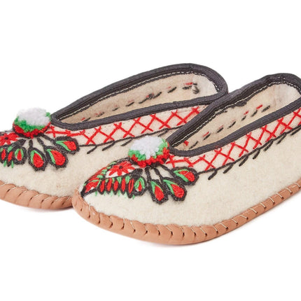 Adult Woolen Slippers (felt) with ornaments-0