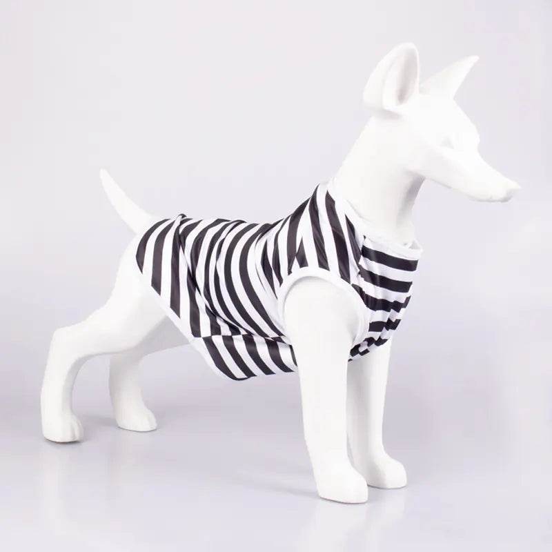 Striped Crew Neck Pet Tank Top T-Shirt - Nai Pet Store