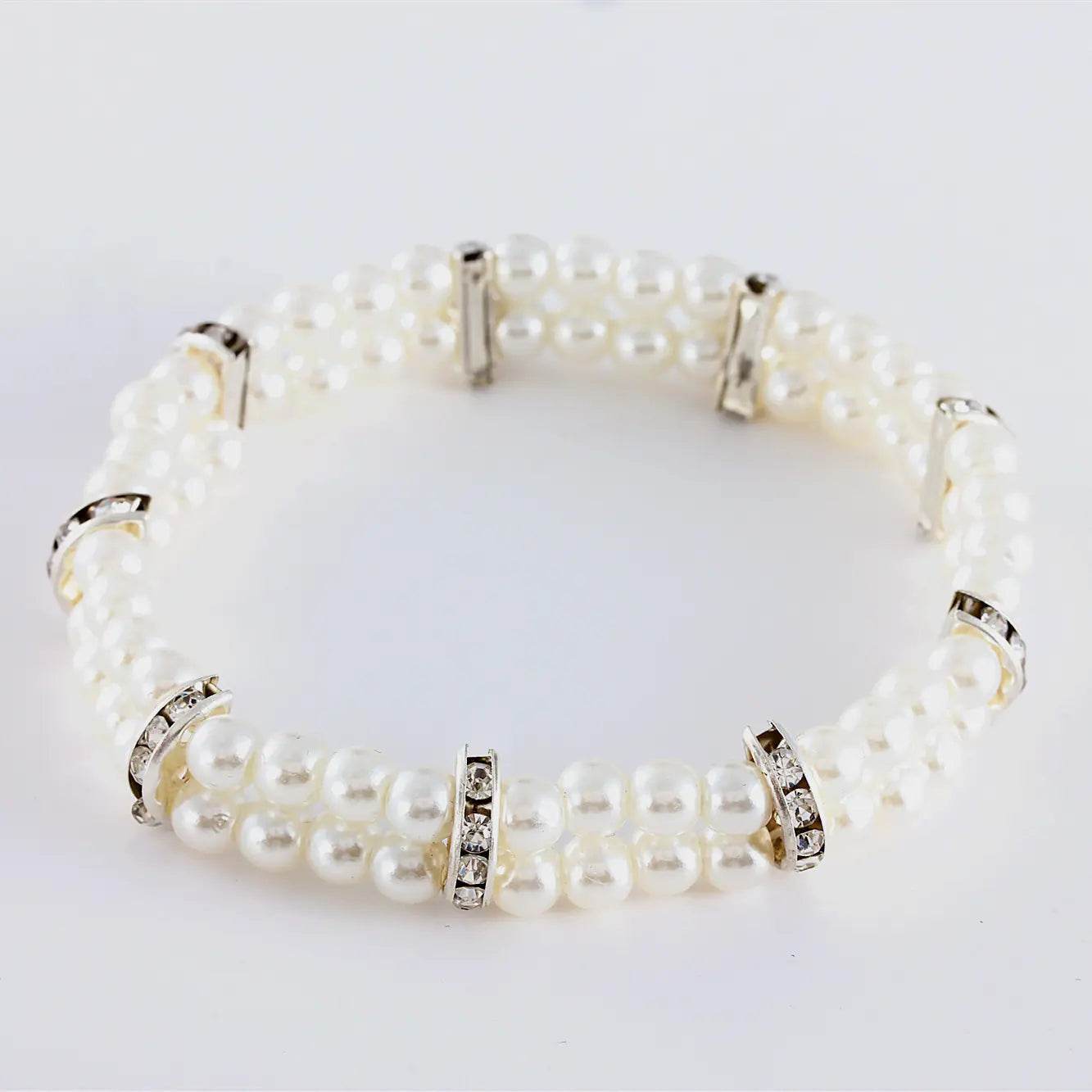 Two Row Pearl Necklace for Pets with Elastic Design - Nai Pet Store