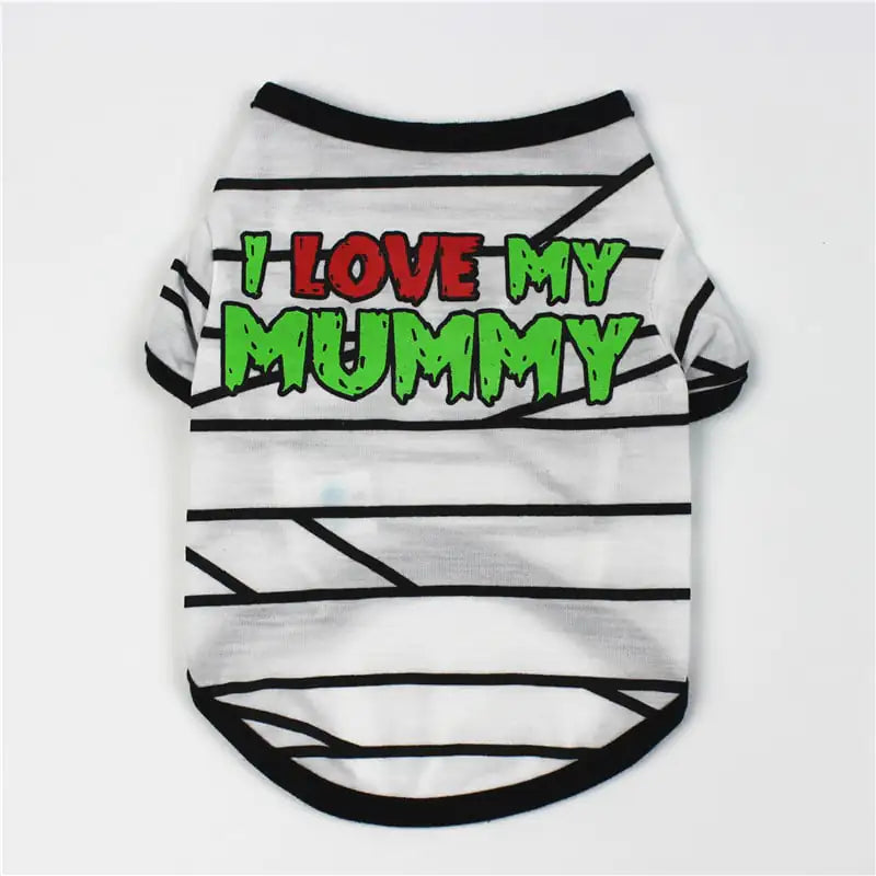 Cartoon Print T-Shirt for Teddy Pet Clothing