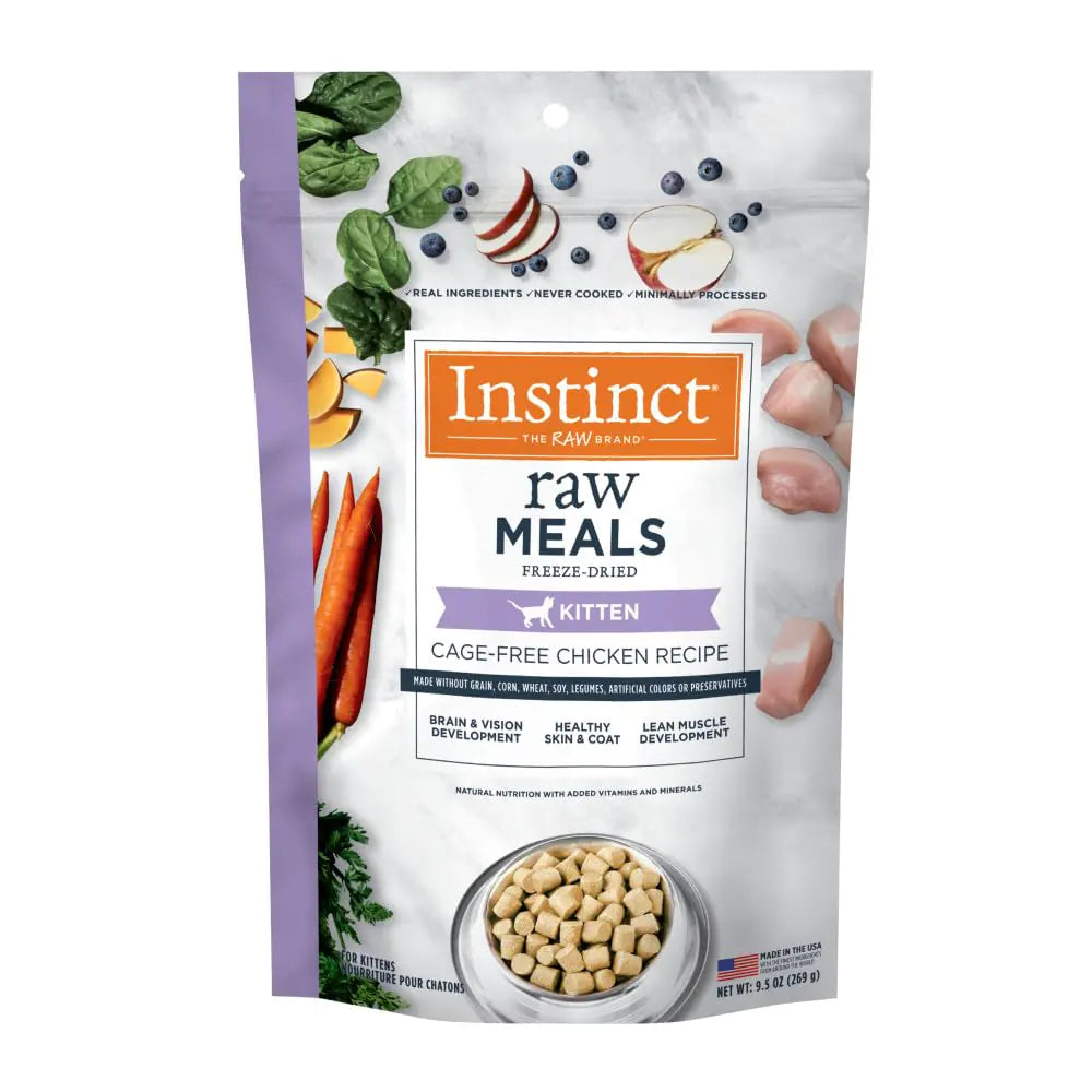 Instinct Kitten Freeze Dried Raw Meals  Cage Free Chicken 9.5 oz. Bag