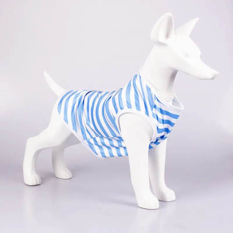 Striped Crew Neck Pet Tank Top T-Shirt - Nai Pet Store