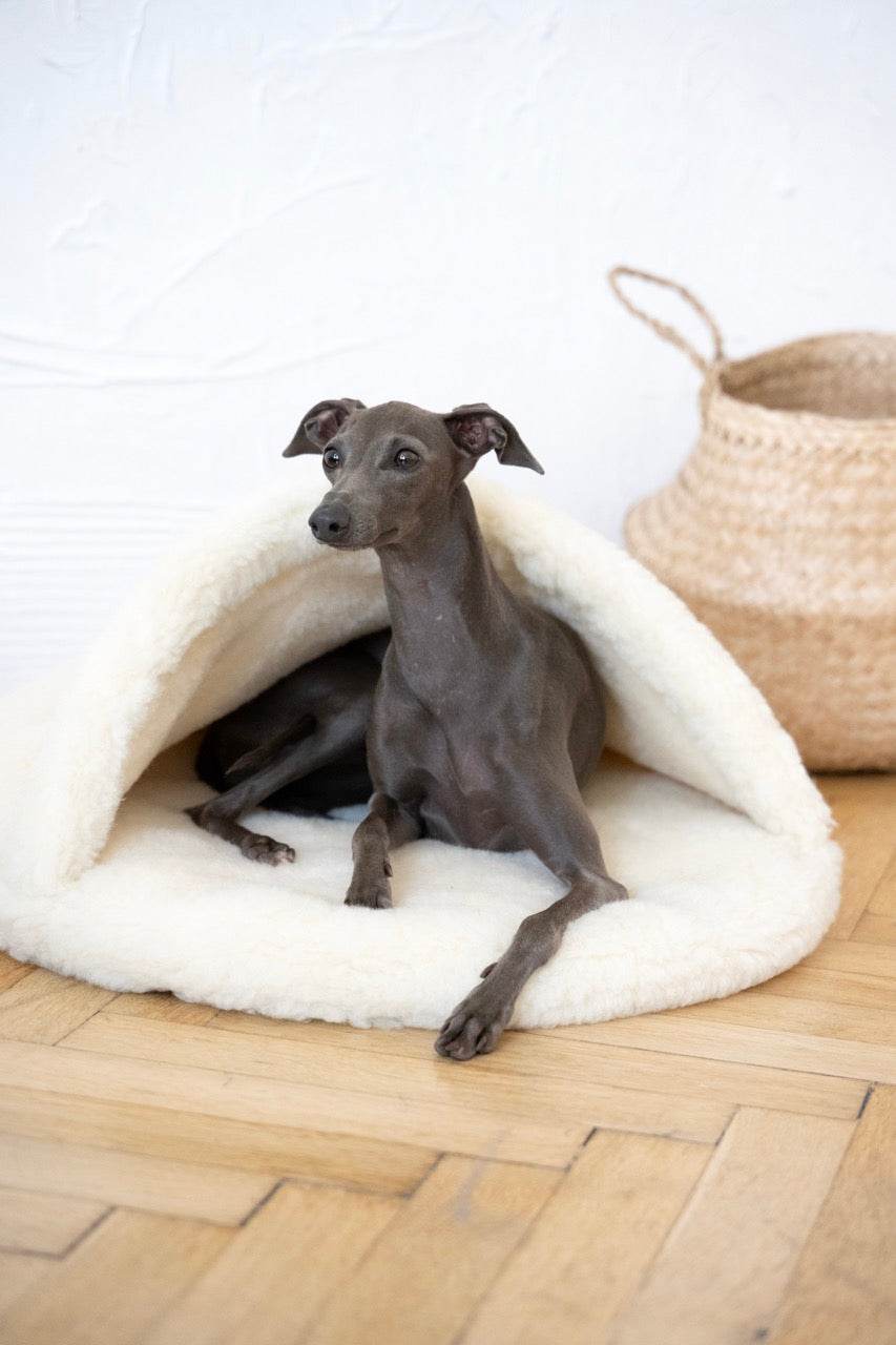 Natural Wool Pet Cave - White - Nai Pet Store