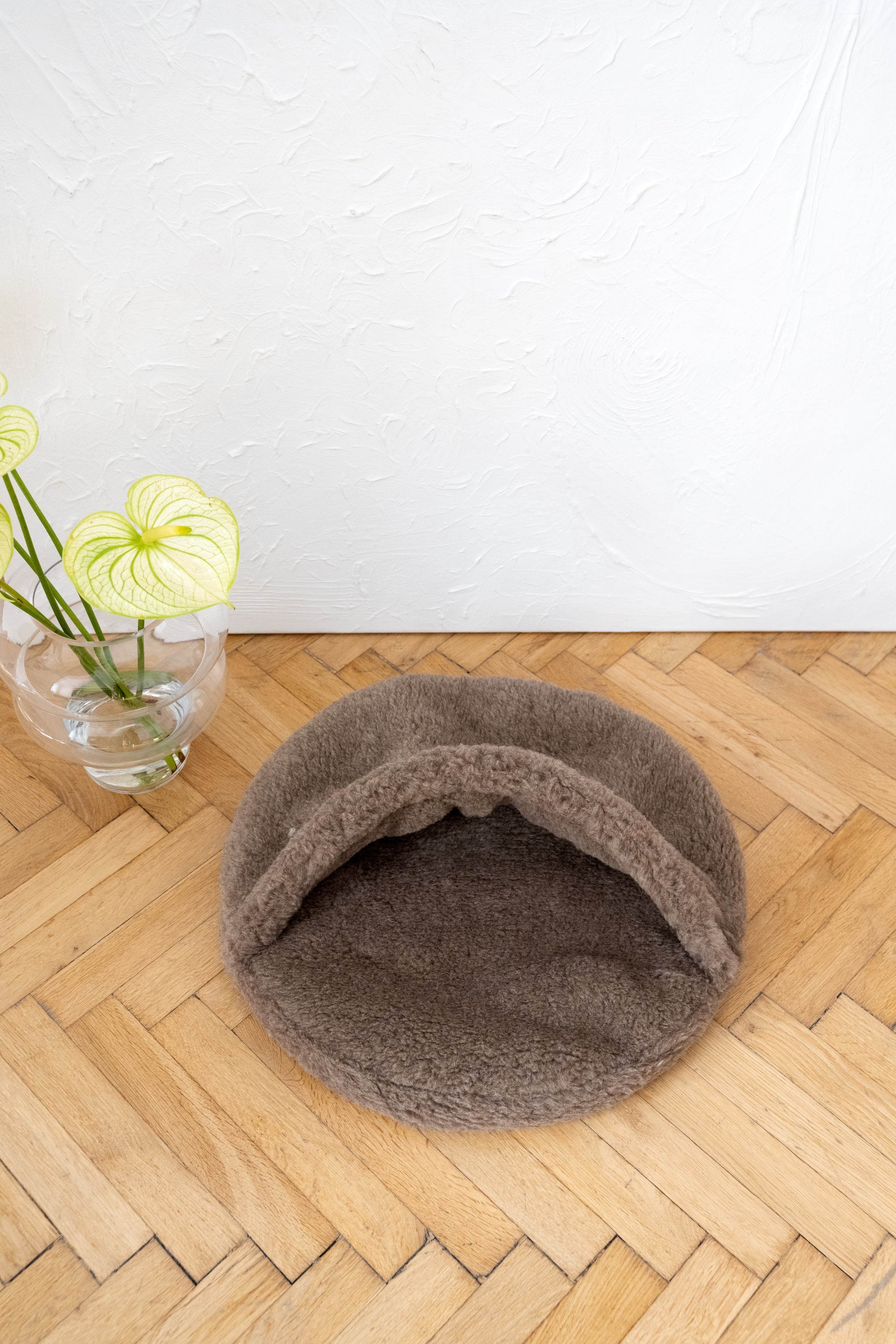 Natural Wool Pet Cave - Beige - Nai Pet Store