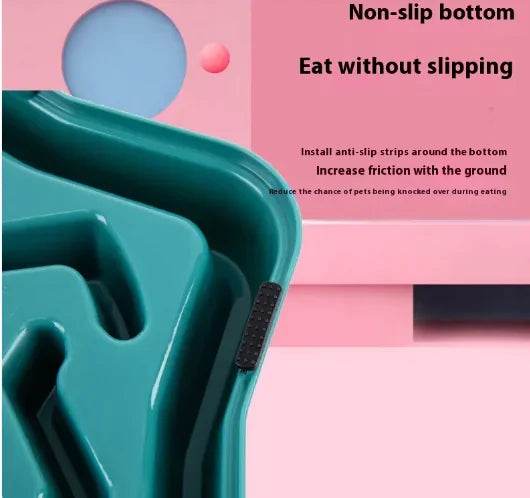 Pet Cat Dog Slow Food Bowl - Nai Pet Store