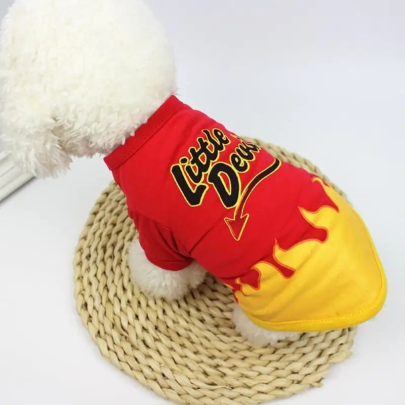 Cartoon Print T-Shirt for Teddy Pet Clothing