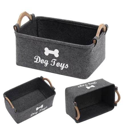 Felt Pet Toy Storage Basket - Nai Pet Store