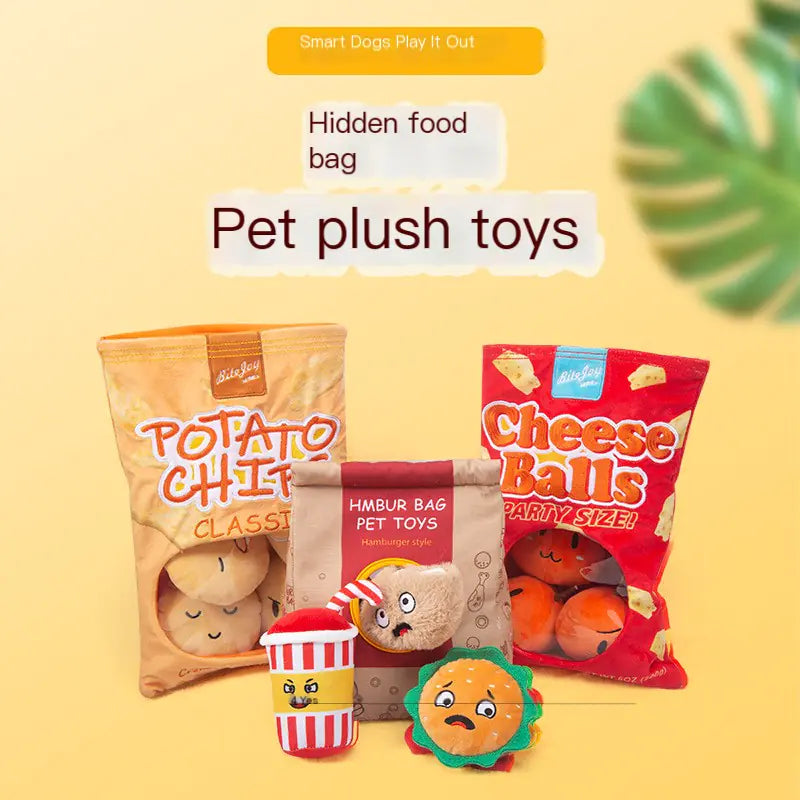 Amazon Cross-Border Pet Food & Toy Plush Hamburger