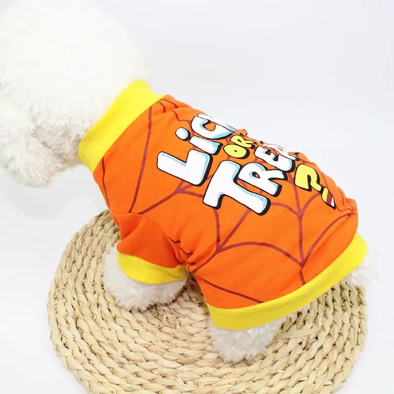 Cartoon Print T-Shirt for Teddy Pet Clothing
