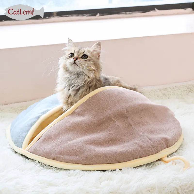 Cat Bed and Sleeping Bag with Dual Use Design - Nai Pet Store