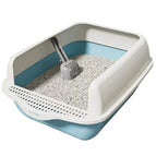Blue / Large cat litter box (free cat litter shovel)