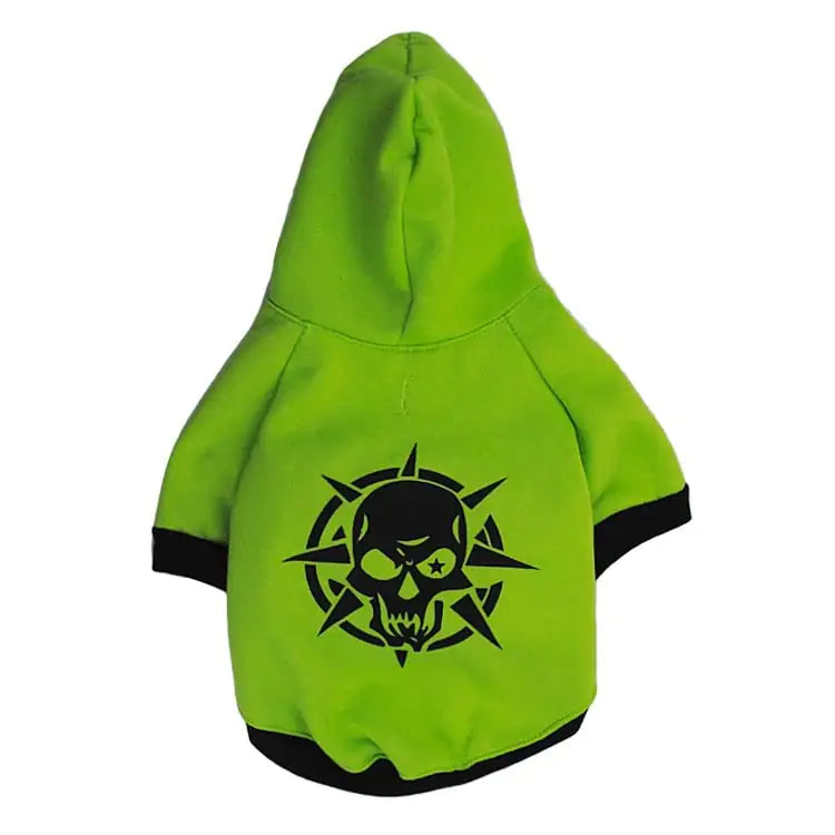 Hooded Scary Skull Fleece Pet T-Shirt