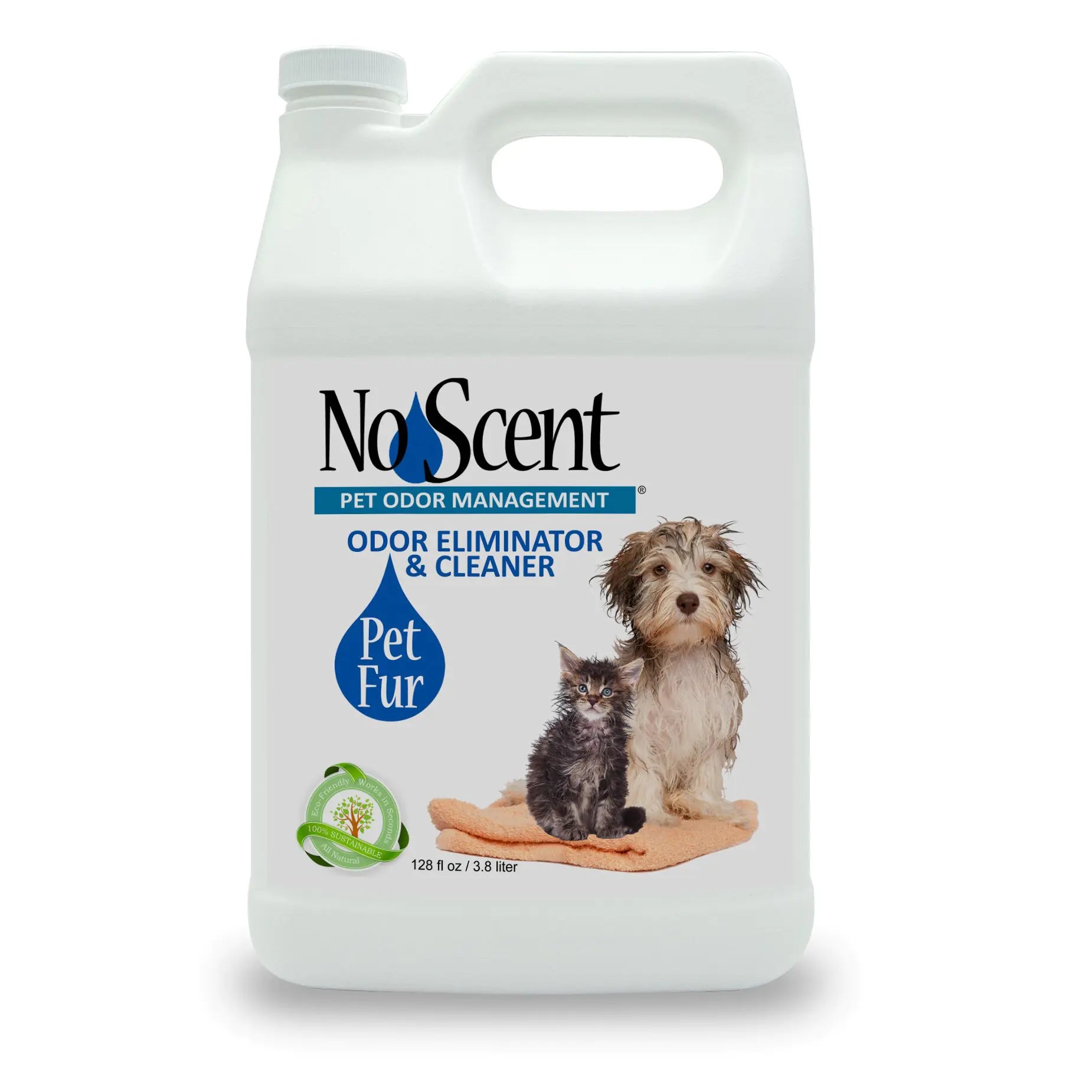 No Scent Pet Fur Odor Spray  (128 Fl Oz / 1 Gallon)