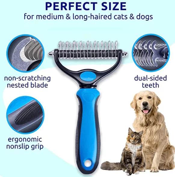 Professional Double-Sided Pet Grooming Brush - Nai Pet Store