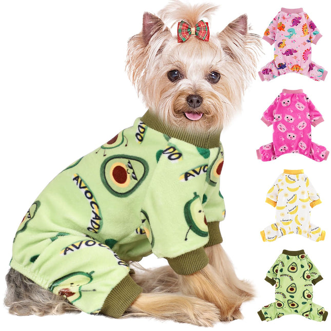 Cozy Avocado Dog Pajamas – X-Small
