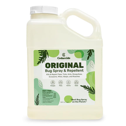 Cedarcide Original Bug Spray (Gallon) — Natural Cedar Oil, Safe for People, Pets & Home