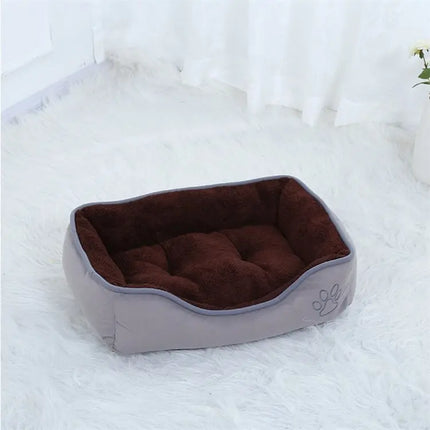 Oxford Cloth Plush Pet Bed