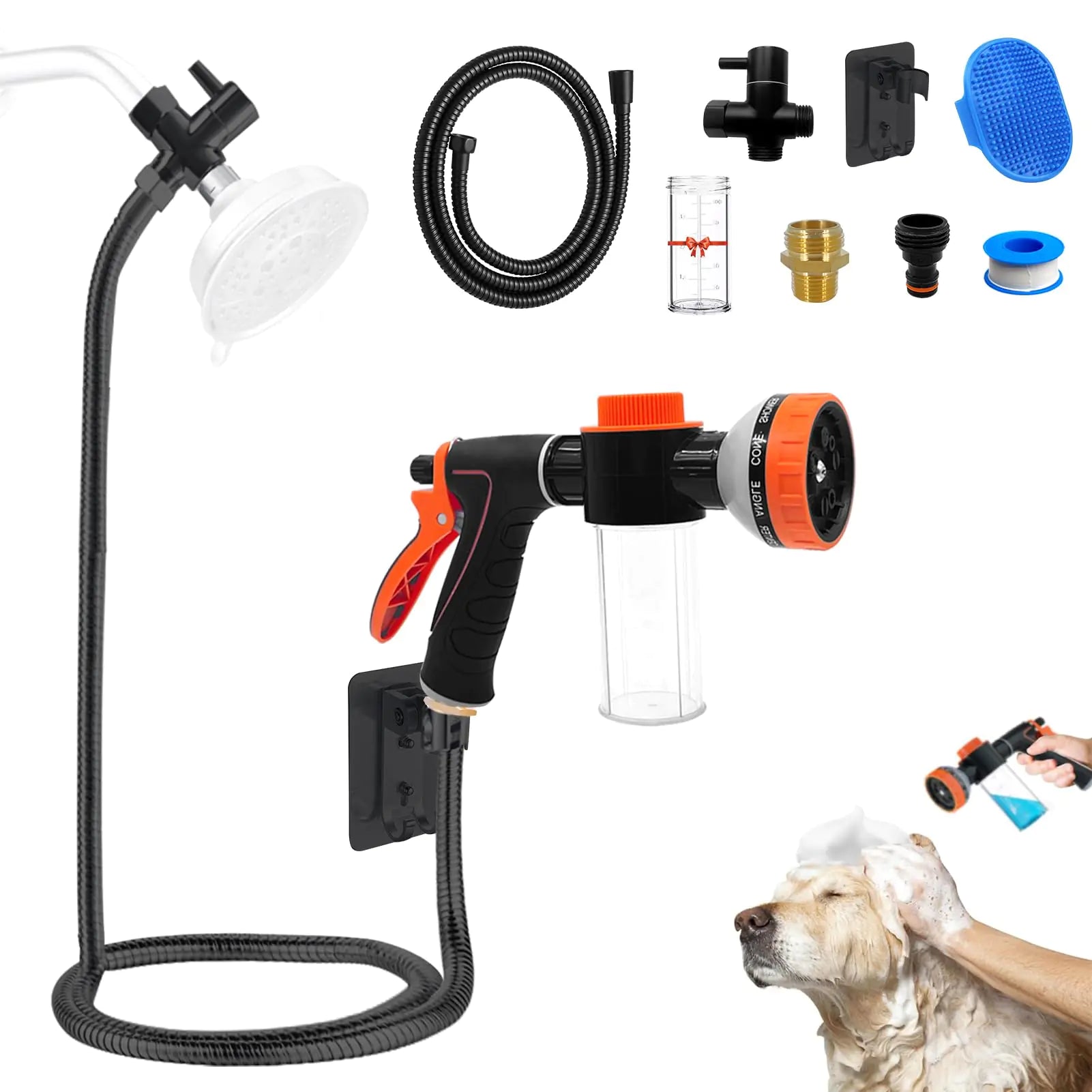Dog Washing Hose Attachment for Pet Bathing