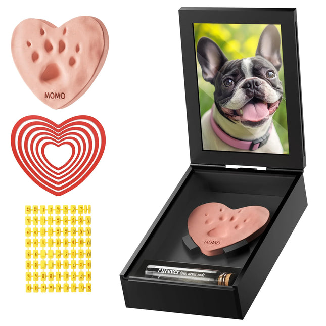 Grarry Pet Memorial Shadow Box with Paw Print Kit