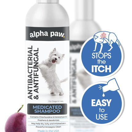 Smiling Paws Shampoing Médicamenté pour Chiens et Chats | Fruit de la Passion | 473 ml