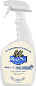 King's Paw pet stain remover spray for urine odors, safe for carpets & pets, enzyme formula