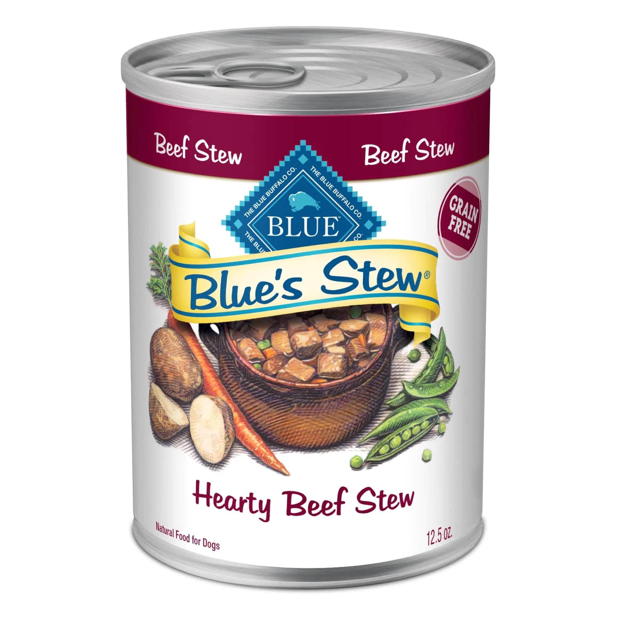 Blue Buffalo Blues Stew Grain-Free Wet Dog Food 12.5-oz. Cans (12 Count) - Nai Pet Store