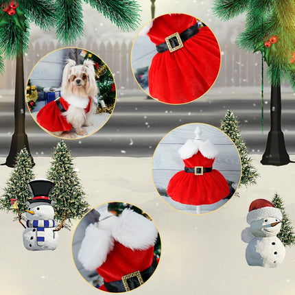 Christmas Velvet Pet Outfit