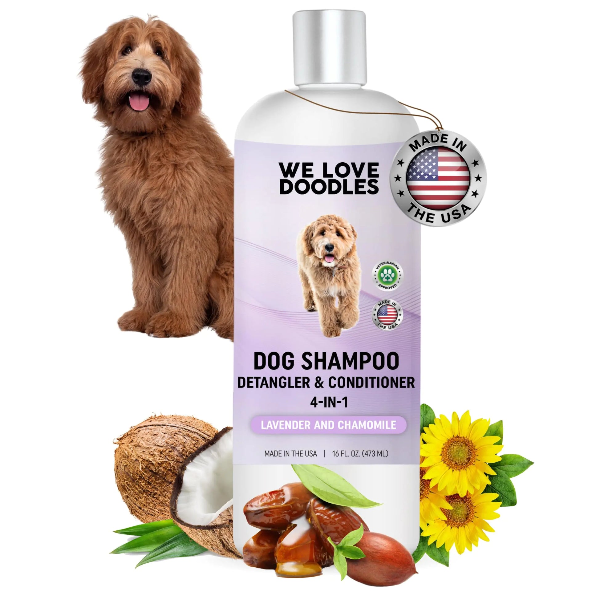 4-in-1 Lavender & Chamomile Dog Shampoo